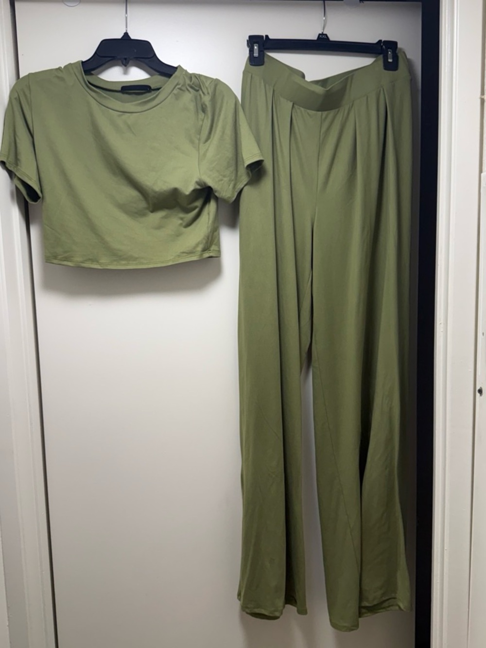 Olive Wide-Leg Pants - Women's Comfort Fit